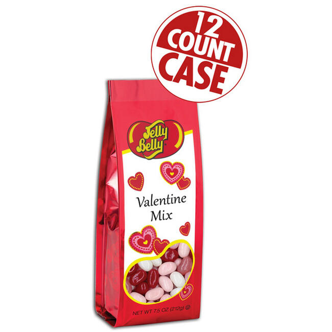Jelly Belly Valentine Mix - 7.5 oz Gift Bags - 12-Count Case