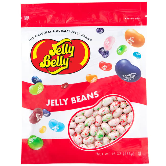 Candy Cane Jelly Belly - 16 oz Re-Sealable Bag