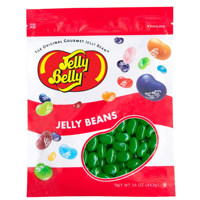 Green Apple Jelly Beans - 16 oz Re-Sealable Bag