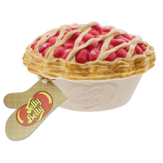 Ceramic Cherry Pie-Shaped Candy Dish with Very Cherry Jelly Beans