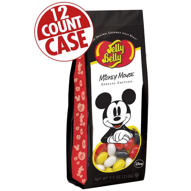 Mickey Mouse Jelly Beans - 7.5 oz Gift Bag - 12 Count Case