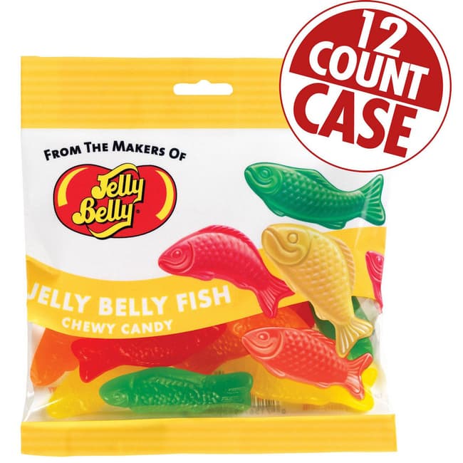 Jelly Belly Fish Chewy Candy - 2.1 lb Case