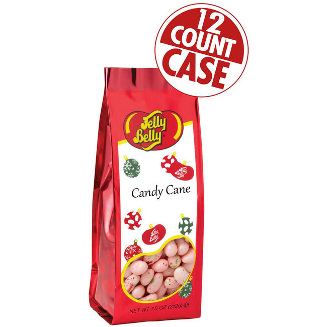 Candy Cane Jelly Belly - 7.5 oz Gift Bags - 12-Count Case