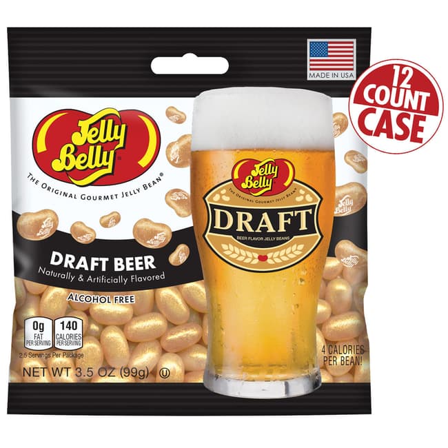 Draft Beer Jelly Beans - 3.5 oz Bag - 12 Count Case