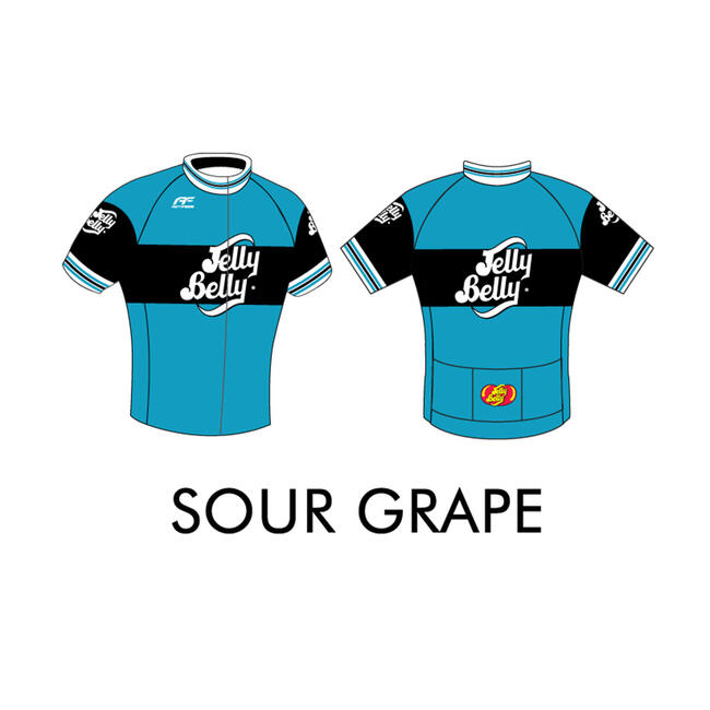 Jelly Belly Sour Grape Retro Cycling Jersey - Adult - Large
