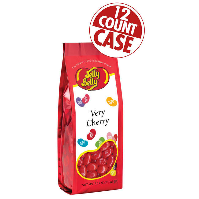 Very Cherry Jelly Beans 7.5 oz Gift Bags - 12 Count Case