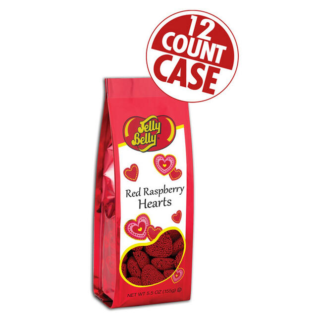 Red Raspberry Hearts - 5.5 oz Gift Bags - 12-Count Case
