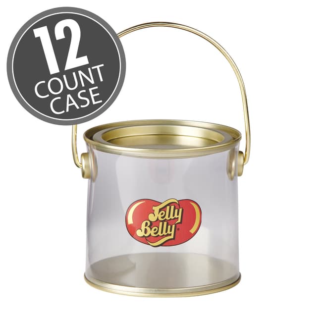 Jelly Belly Logo Clear Pail (Empty) - 12 Pails