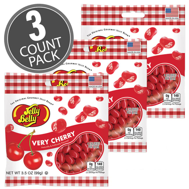 Very Cherry Jelly Beans - 3.5 oz Bag - 3 Pack