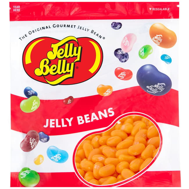 Orange Sherbet Jelly Beans - 16 oz Re-Sealable Bag