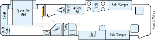 40' 2009 Forest River Georgetown w/3 Slides Floorplan