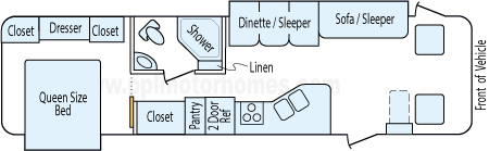 34' 2011 Forest River Georgetown Floorplan