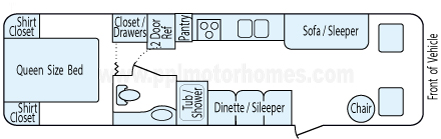 30' 1997 Thor Hurricane Floorplan