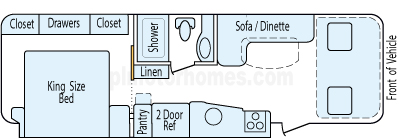 28' 2014 Thor A.C.E w/Slide Floorplan