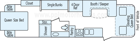 32' 2015 Jayco Precept w/2 Slides - Bunk House Floorplan