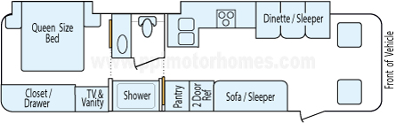 31' 2011 Allegro Open Road w/2 Slides Floorplan