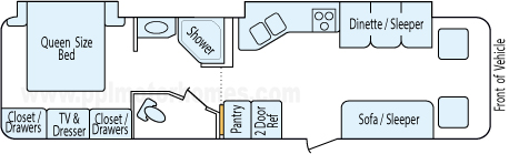 32' 2006 Fleetwood Flair w/2 Slides Floorplan