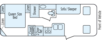 25' 1999 Fleetwood Flair Floorplan