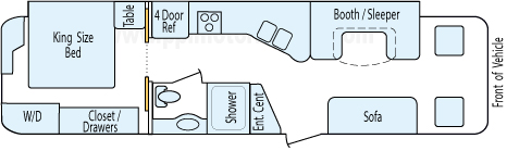 34' 2011 Fleetwood Bounder w/Slide Floorplan