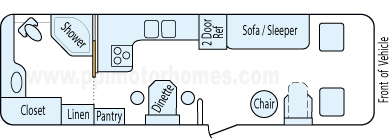 28' 1996 Safari Trek Floorplan