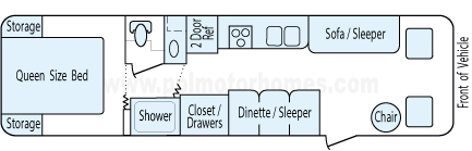 30' 1996 Fleetwood Flair Floorplan