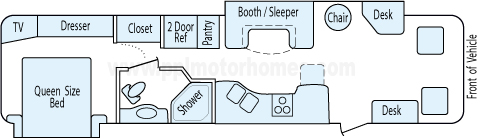 35' 2009 Four Winds Hurricane w/2 Slides Floorplan