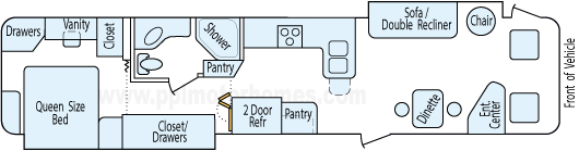 38' 2003 Damon Intruder w/2 Slides Floorplan