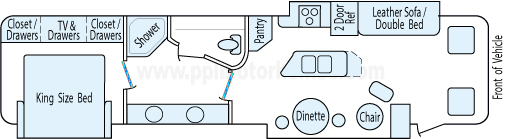 37' 2011 Forest River Georgetown w/3 Slides Floorplan