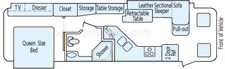 32' 2012 Holiday Rambler Aluma-Lite w/2 Slides Floorplan