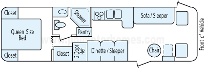 30' 2002 Rexhall Vision Floorplan
