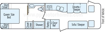 31' 2000 Holiday Rambler Vacationer Floorplan