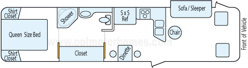 36' 1997 Itasca Suncruiser w/Slide Floorplan