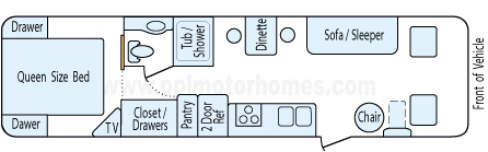 32' 2000 Tiffin Allegro Floorplan