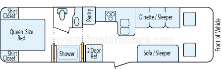 31' 2000 Damon Daybreak Floorplan