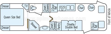 32' 1996 Fleetwood Pace Arrow Floorplan