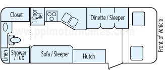 23' 1976 GMC Floorplan