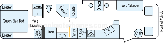 37' 2000 Newmar Mountain Aire w/Slide Floorplan