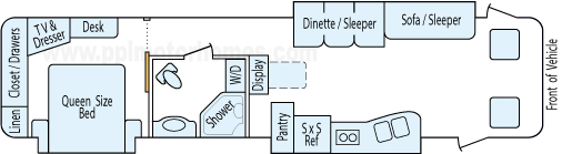 38' 2006 Fleetwood Pace Arrow w/3 Slides Floorplan