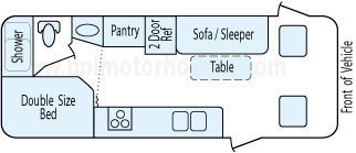 23' 1995 Overland Europa Floorplan