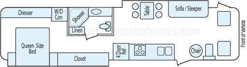 37' 2002 Georgie Boy Cruise Air w/2 Slides Floorplan