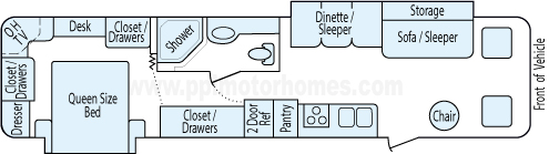 36' 2000 Four Winds Windsport w/2 Slides Floorplan