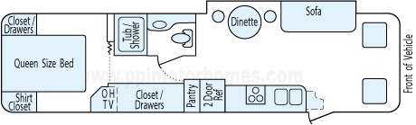 33' 2003 R-Vision Condor w/Slide Floorplan
