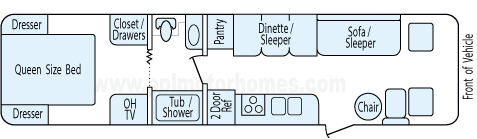 34' 1994 Fleetwood Bounder Floorplan