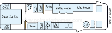 33' 1996 Airstream Floorplan