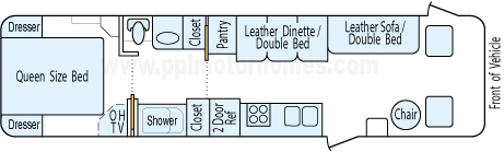 33' 1993 Airstream Floorplan