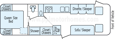 29' 1998 Tiffin Allegro Star Floorplan