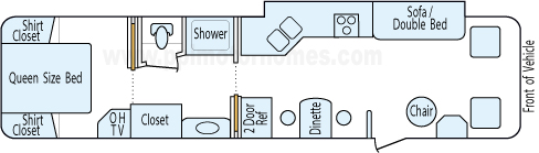 35' 2001 Newmar Dutch Star w/Slide Floorplan
