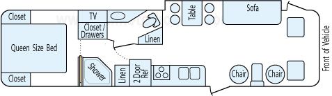 32' 1996 Georgie Boy Cruise Master w/Slide Floorplan