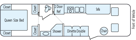 32' 1998 Gulf Stream Sunsport Floorplan