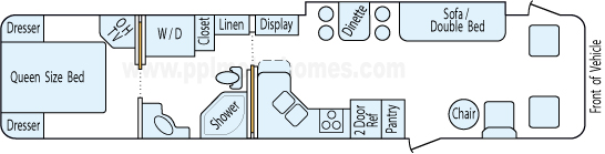38' 1997 Newmar Mountain Aire w/Slide Floorplan